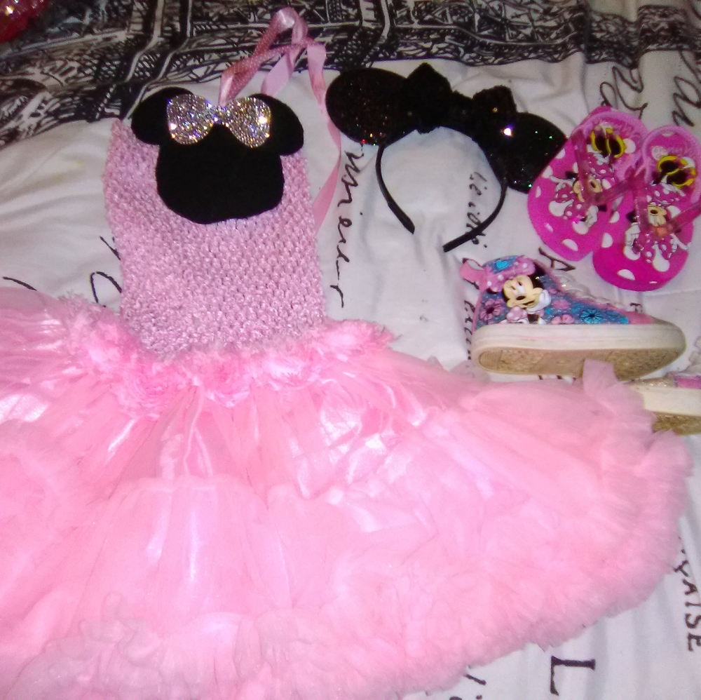 Minie mouse dress and shoes